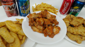 222 Pizza offers a variety of 22 salads, wings, wedges, and fries, all delivered hot, fast, and delicious.